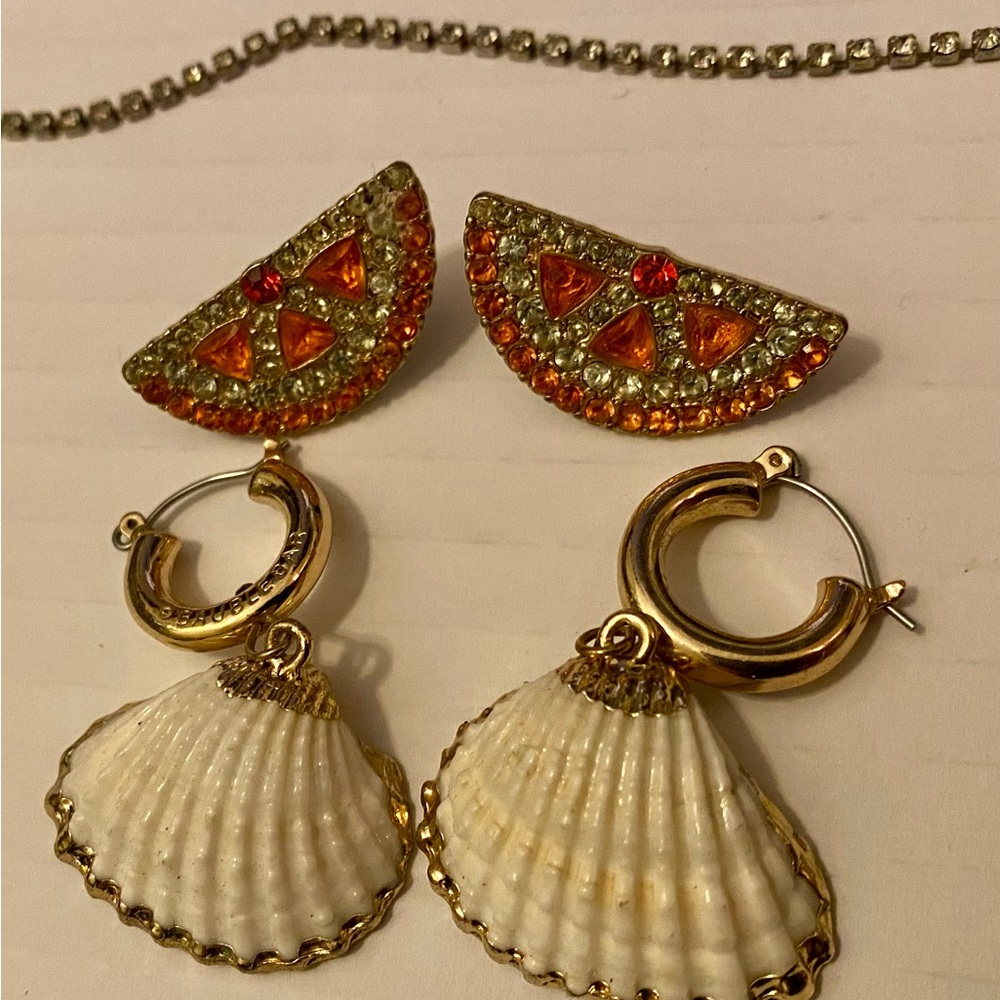Baublebar Summer Fun Fruit Seashell Rhinestone Tennis Necklace Set